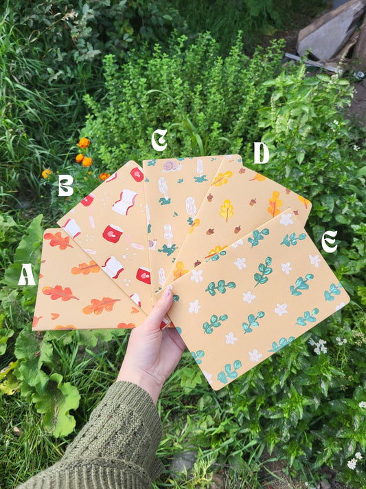 Mushroom & floral notebooks