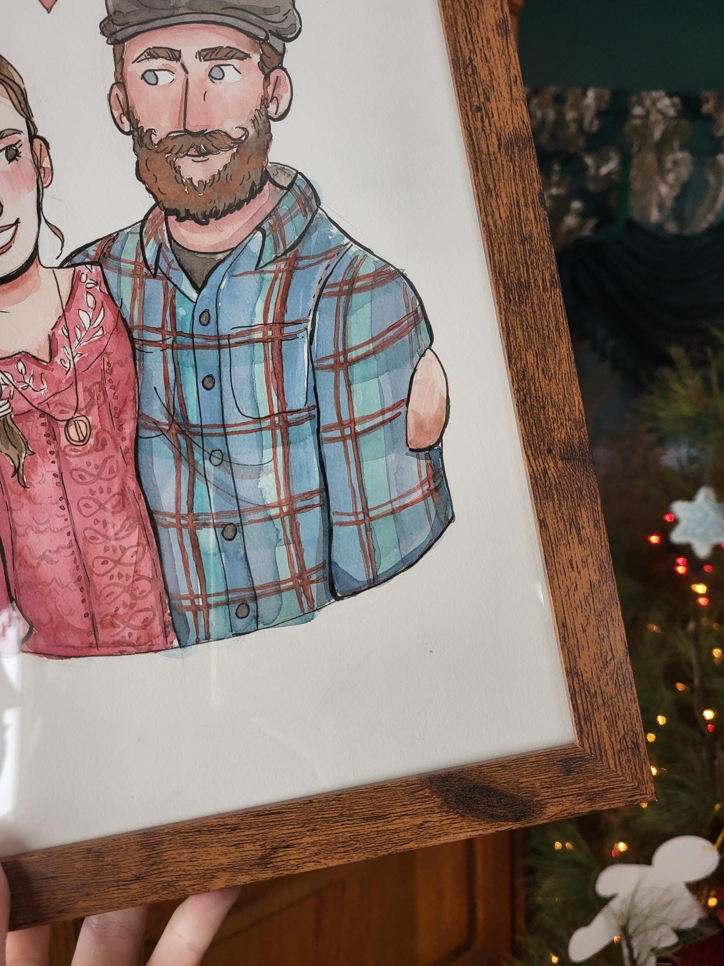 custom watercolor portrait*custom couples art*handpainted watercolor painted portraits*anniversary gift*couples gifts*Valentines gift* art