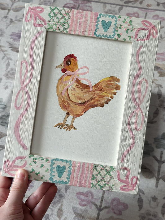 Acrylic chicken painting
