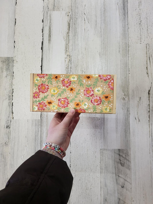 Floral wooden box