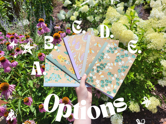 floral handpainted notebooks