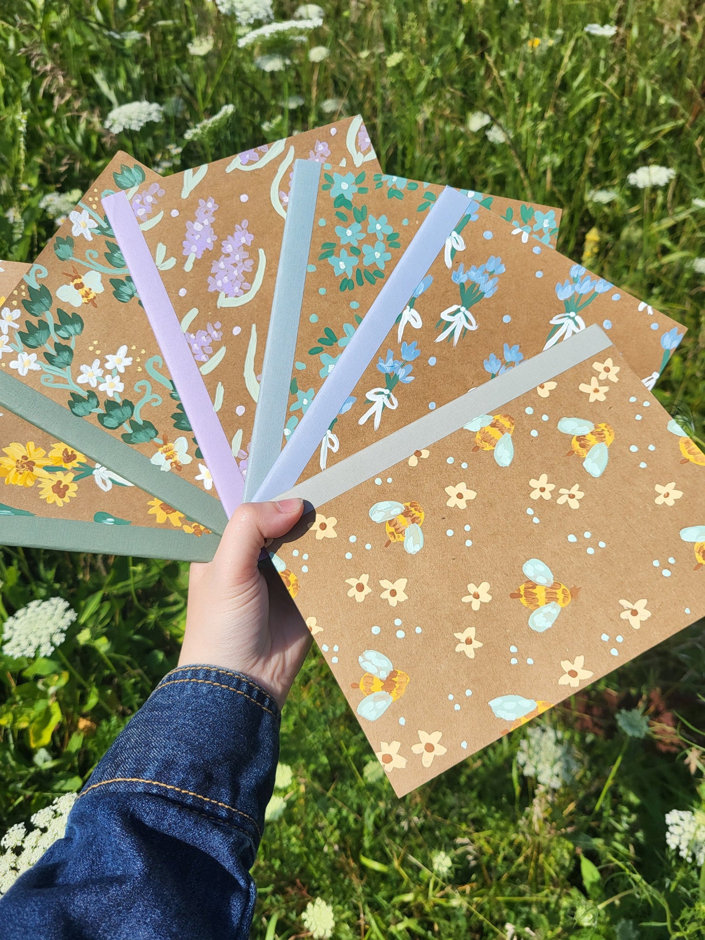 floral notebooks*handpainted notebooks*handpainted books* acrylic painted notebooks*back to school supplies*aesthetic notebooks