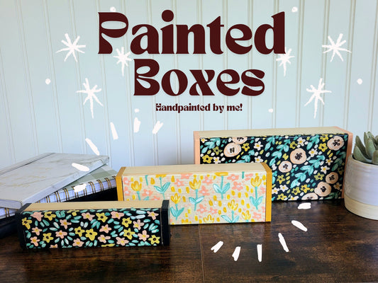 acrylic handpainted wooden boxes