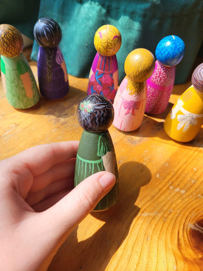 handpainted peg dolls
