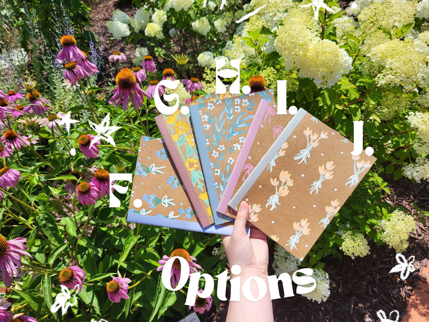 floral notebooks*handpainted notebooks*handpainted books* acrylic painted notebooks*back to school supplies*aesthetic notebooks