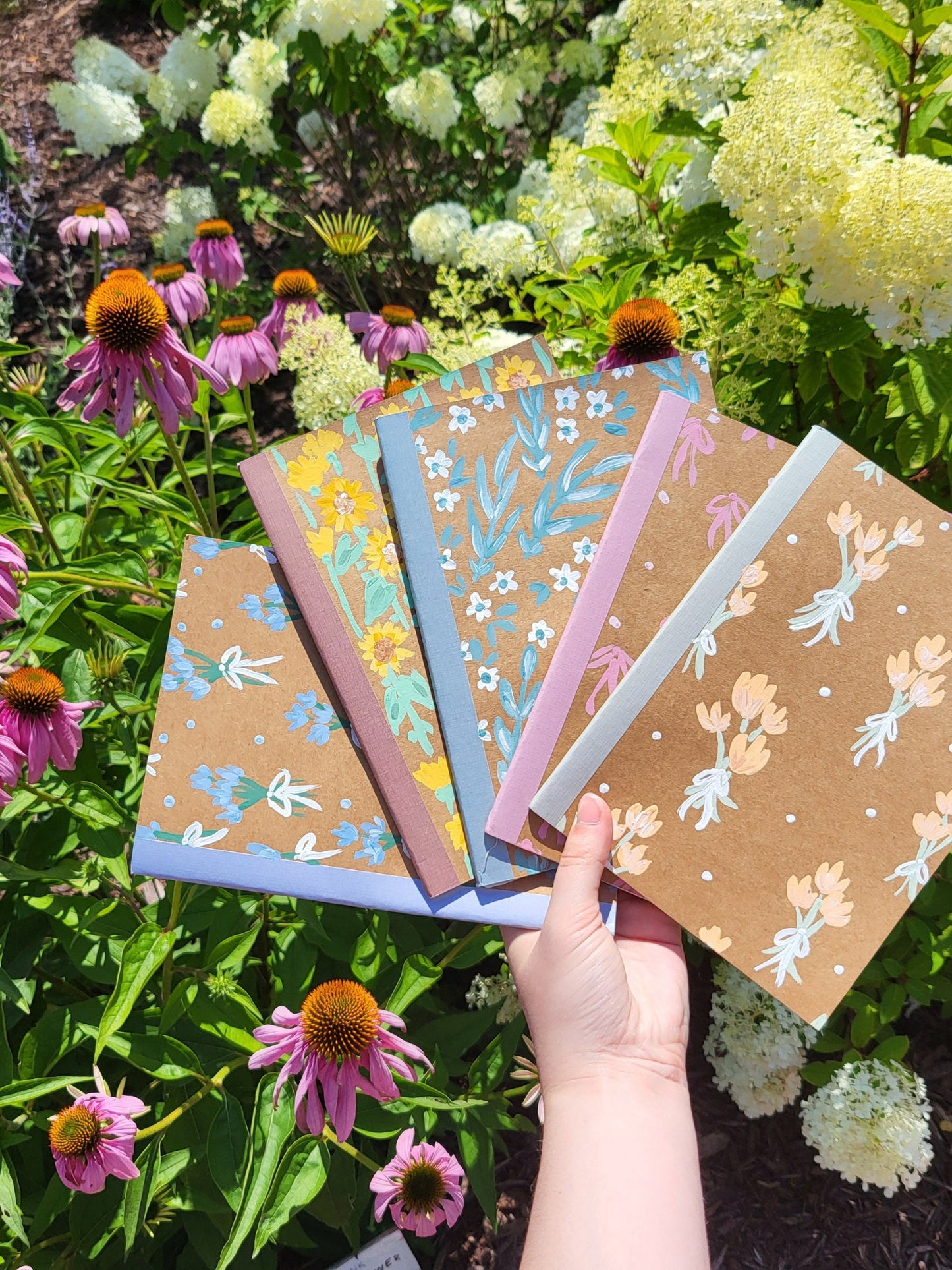 floral notebooks*handpainted notebooks*handpainted books* acrylic painted notebooks*back to school supplies*aesthetic notebooks
