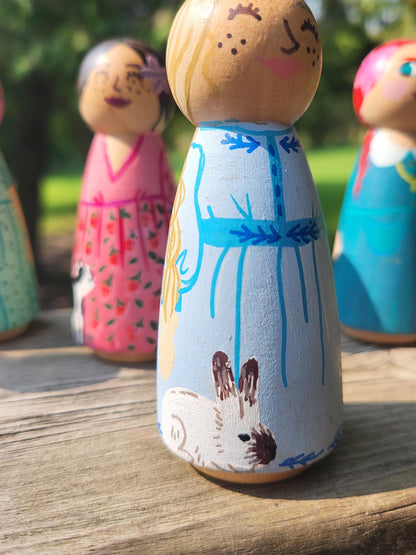 handpainted peg dolls