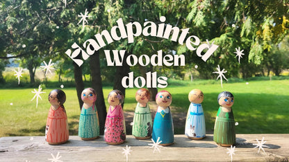 handpainted peg dolls
