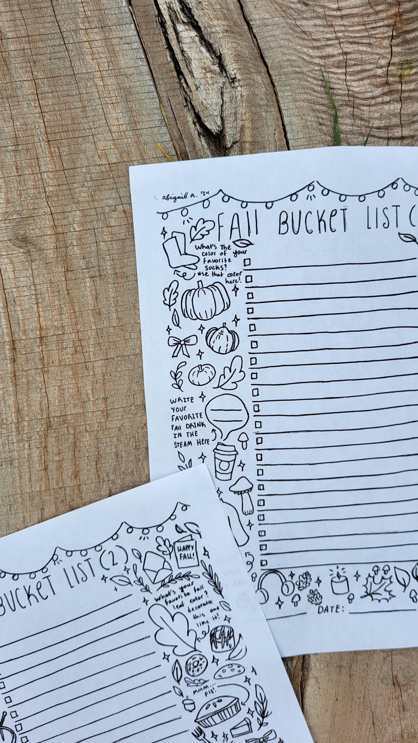 Fall bucket list*cozy fall coloring page*aesthetic fall art*aesthetic coloring page*aesthetic bucket list*fall list*printable bucket list