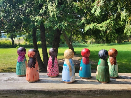 handpainted peg dolls