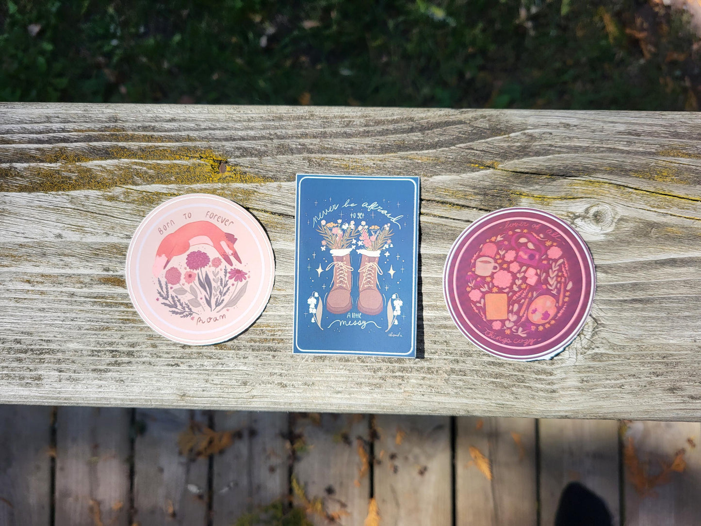 3 pack stickers* aesthetic stickers*adventurer stickers*flower lover stickers*unique stickers for girls*pretty stickers*