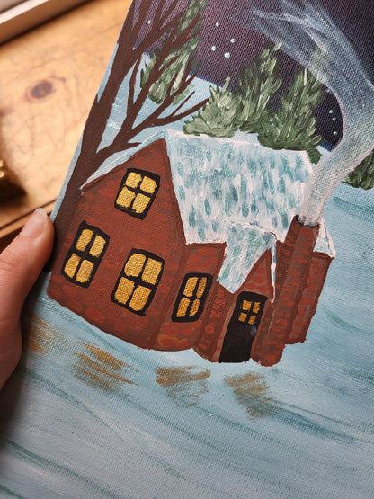 Winter landscape art