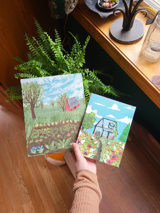 Garden cottage paintings
