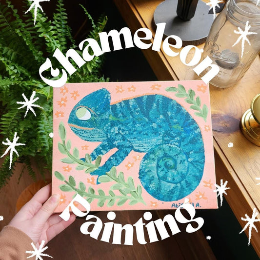Chameleon acrylic wall art