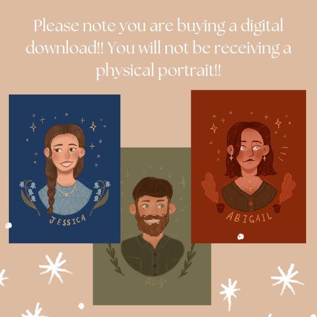 custom portraits*digital portrait art*custom digital portraits*custom portrait downloadable*custom art*custom portrait origonal artwork*art