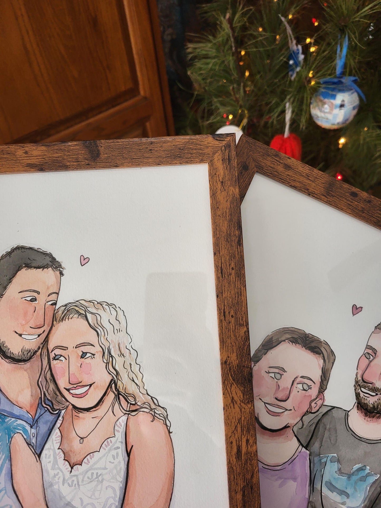 custom watercolor portrait*custom couples art*handpainted watercolor painted portraits*anniversary gift*couples gifts*Valentines gift* art