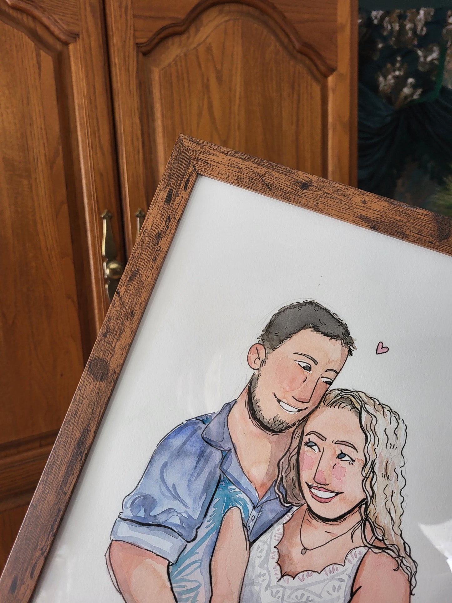 custom watercolor portrait*custom couples art*handpainted watercolor painted portraits*anniversary gift*couples gifts*Valentines gift* art