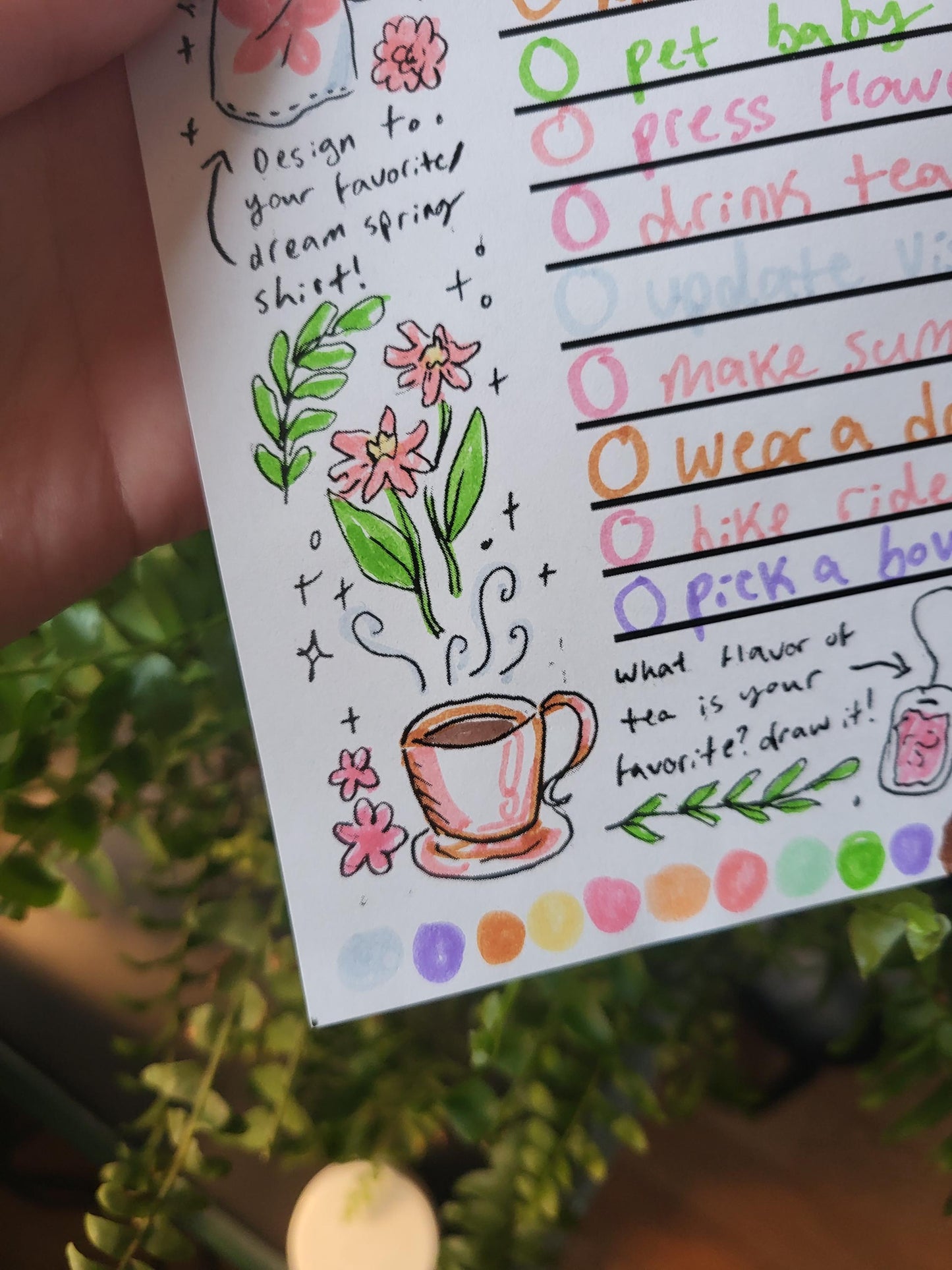 Spring bucket list*cozy springcoloring page*aesthetic spring art*aesthetic coloring page*aesthetic bucket list*spring list*printable