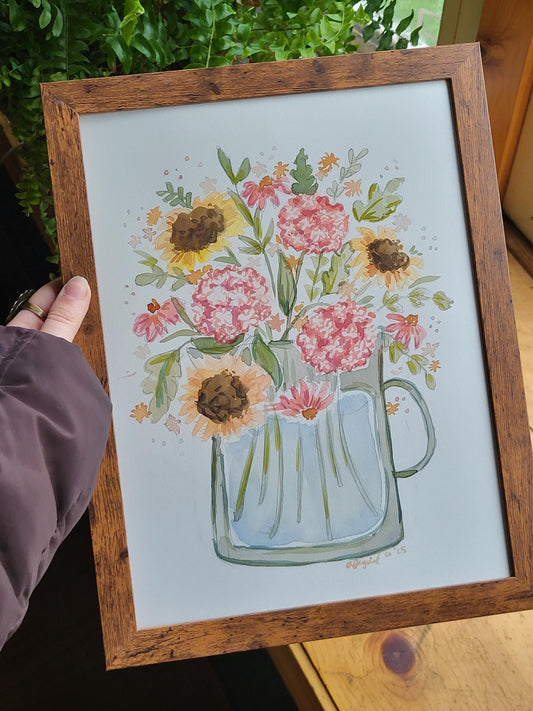 watercolor flower bouquet