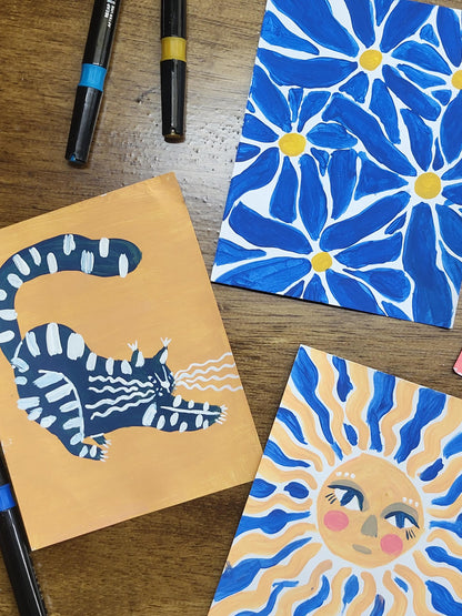 acrylic cat art mini artworks