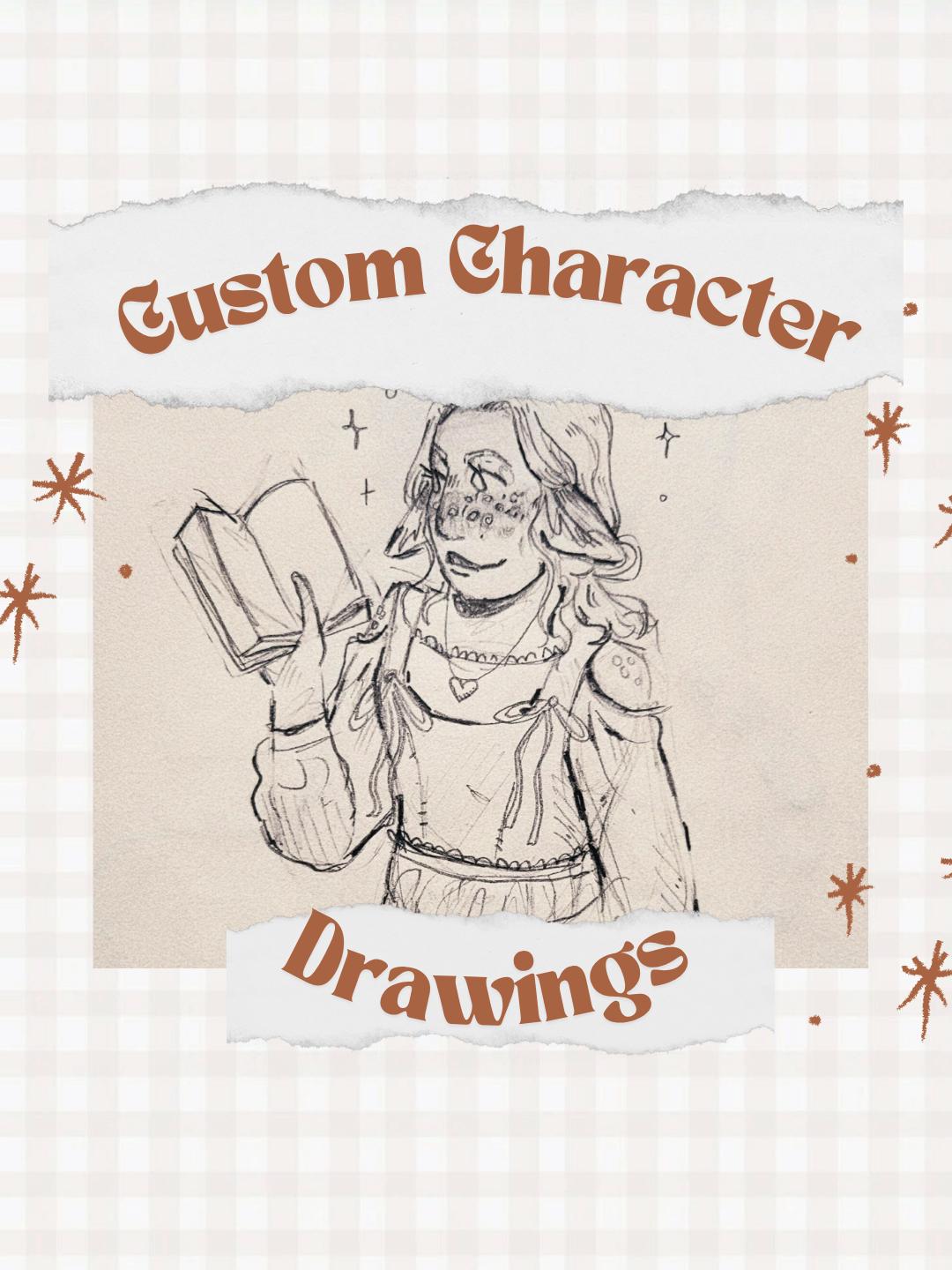 Custom character art*custom oc design*OC design*character sketch*custom character design art sketches*book art*custom show art*custom movie*