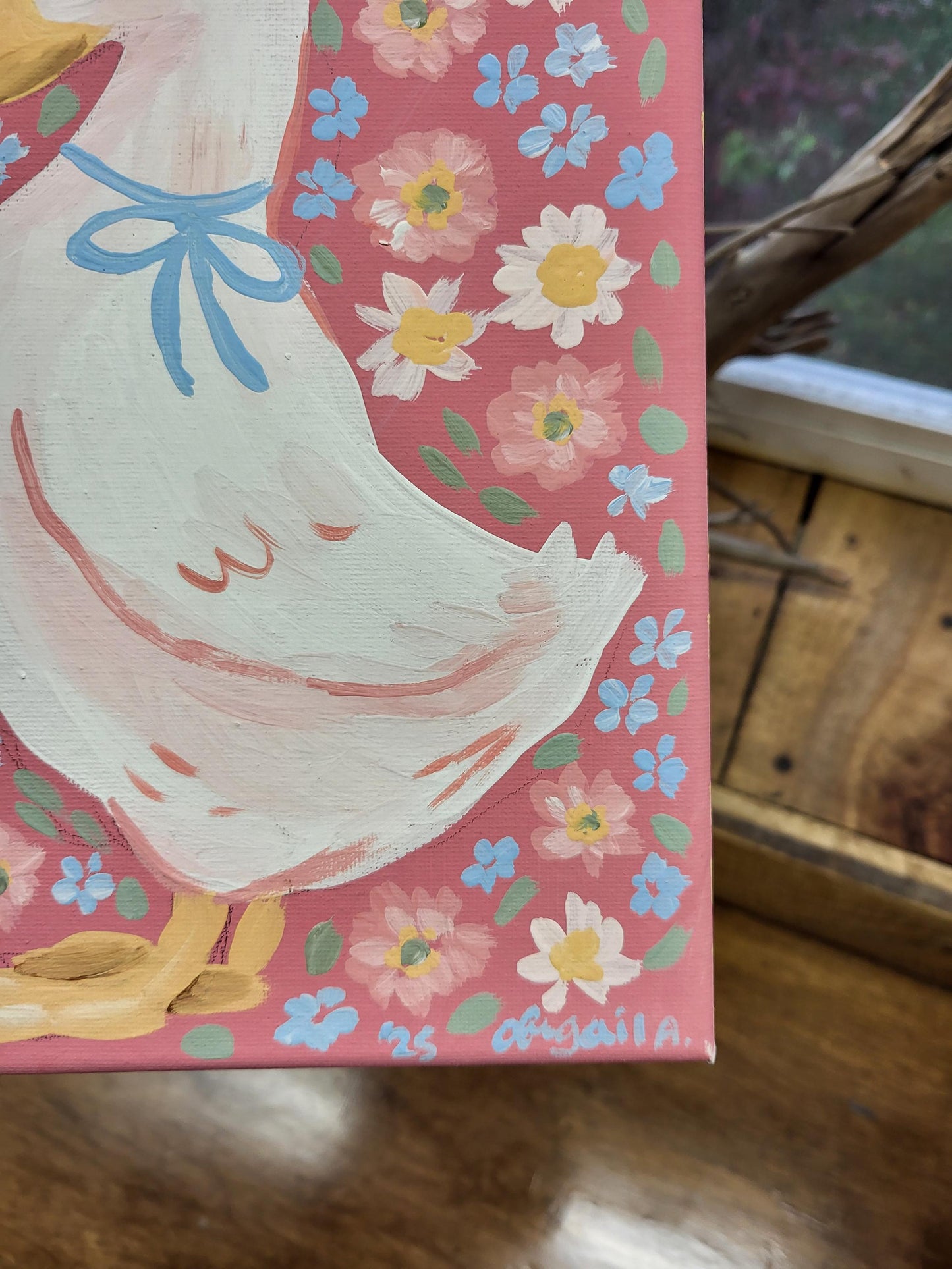 Funny duck wall art*acrylic wall art*duck art*colorful duck wall art*cute art*bright art*cheerful painting*duck lover's art*animal lover art