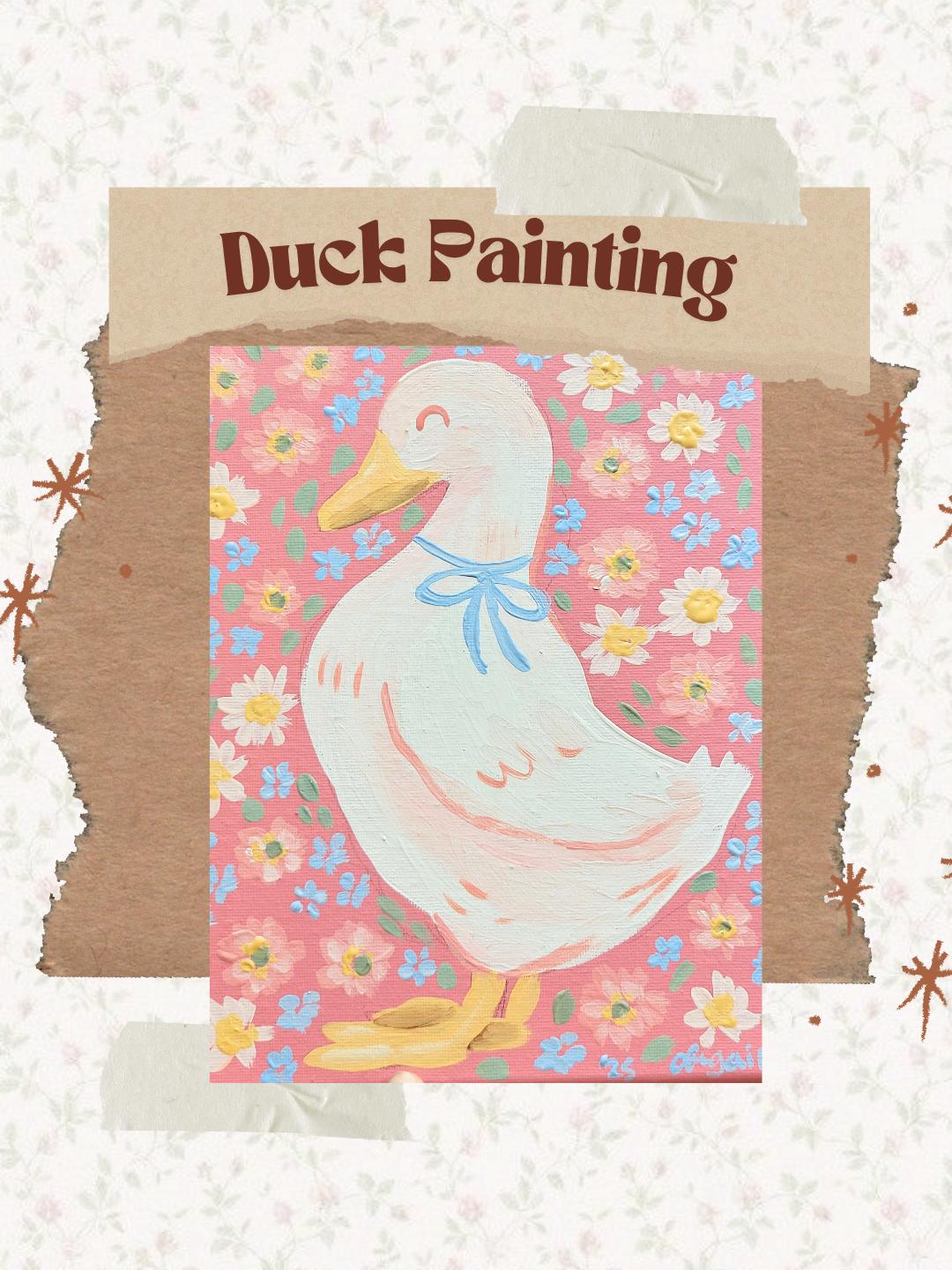 Funny duck wall art*acrylic wall art*duck art*colorful duck wall art*cute art*bright art*cheerful painting*duck lover's art*animal lover art