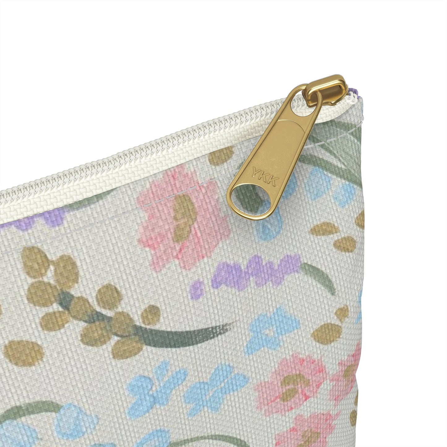 Watercolor Speckled Bunny Accessory Pouch | Floral Pastel Rabbit Print | Animal lover's gift idea | Floral bunny makeup bag | woodland bag