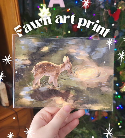 Fawn art print