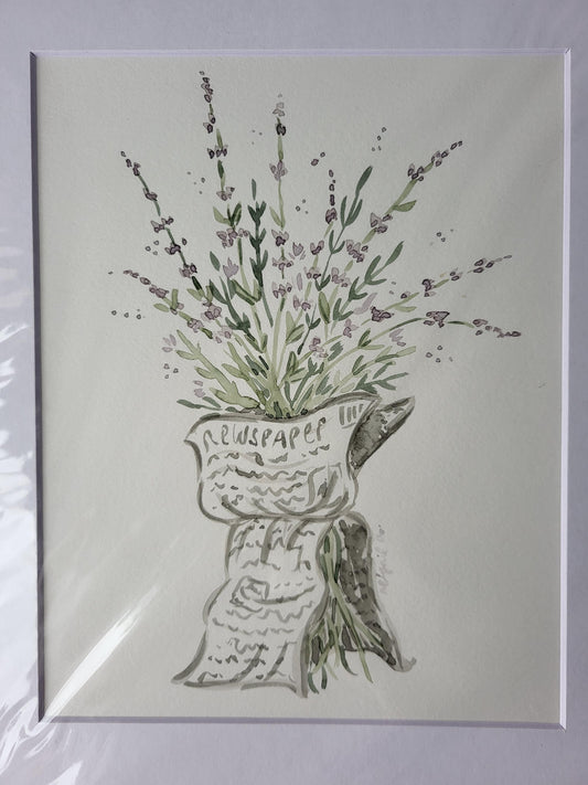 watercolor lavender art