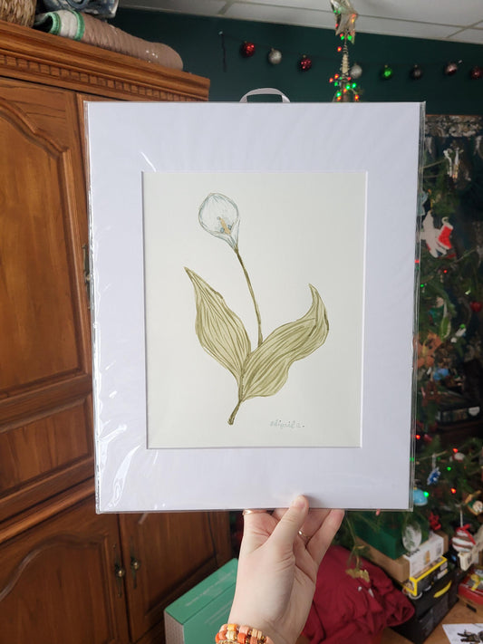 watercolor callalilly art