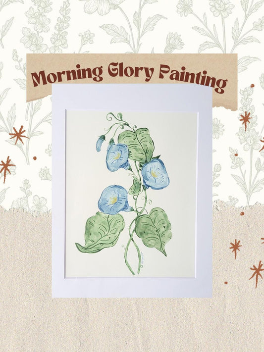 watercolor morning glory art