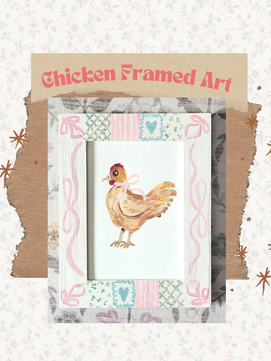 Acrylic chicken painting