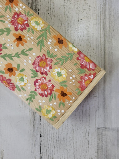 Floral wooden box