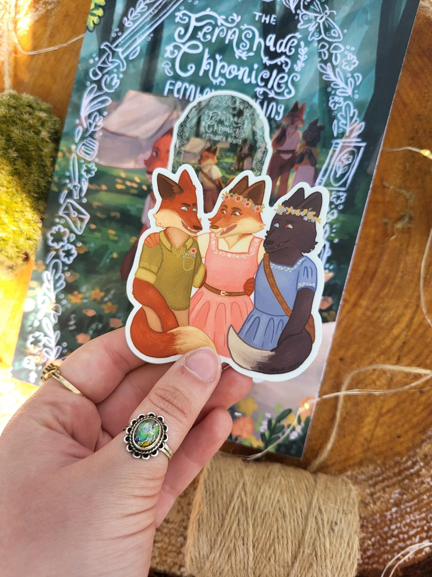 Fernhaven Rising sticker collection*pack of three stickers*book stickers*fox stickers*The Fernshade Chronicles stickers*handdrawn stickers