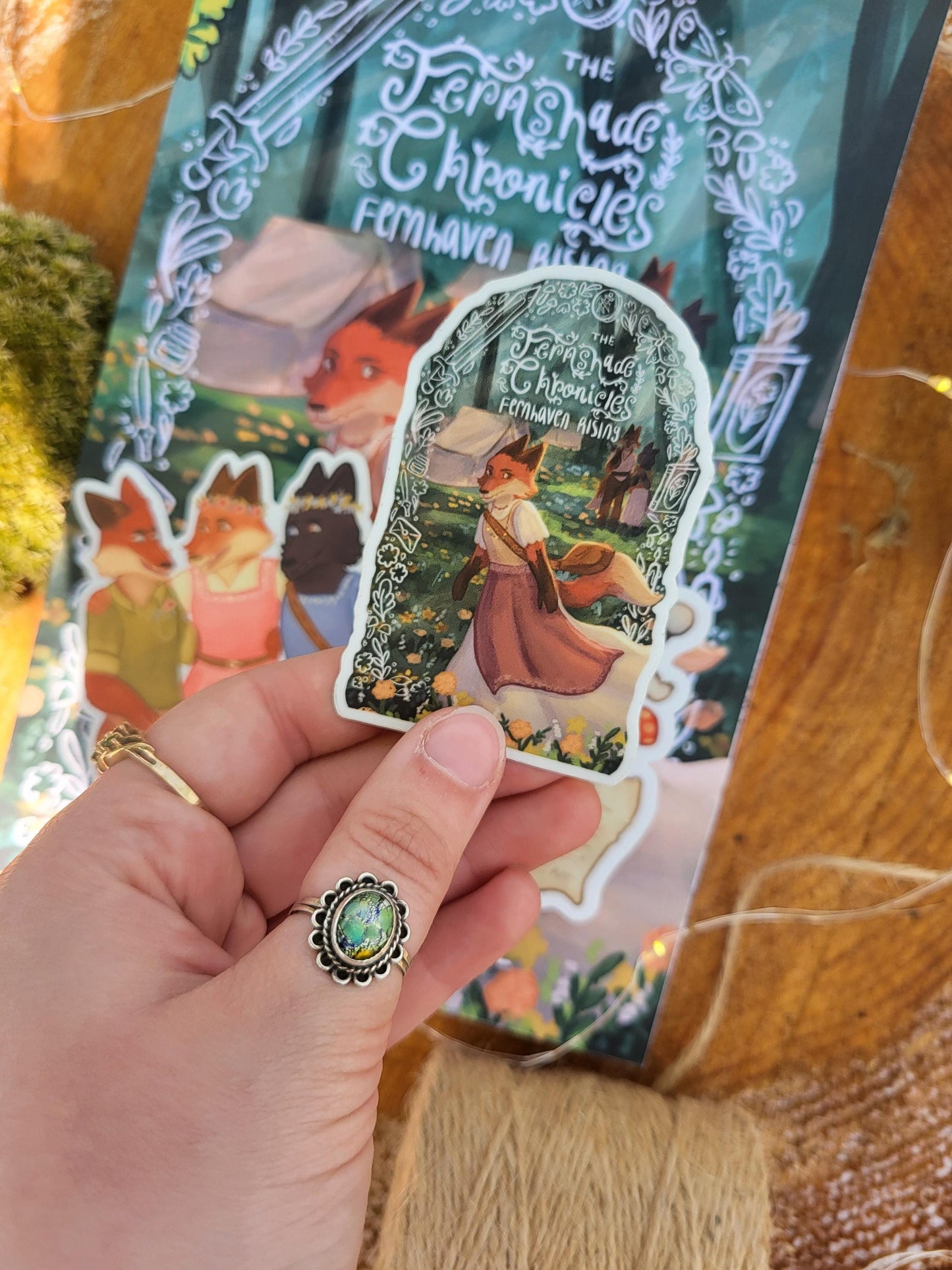Fernhaven Rising sticker collection*pack of three stickers*book stickers*fox stickers*The Fernshade Chronicles stickers*handdrawn stickers