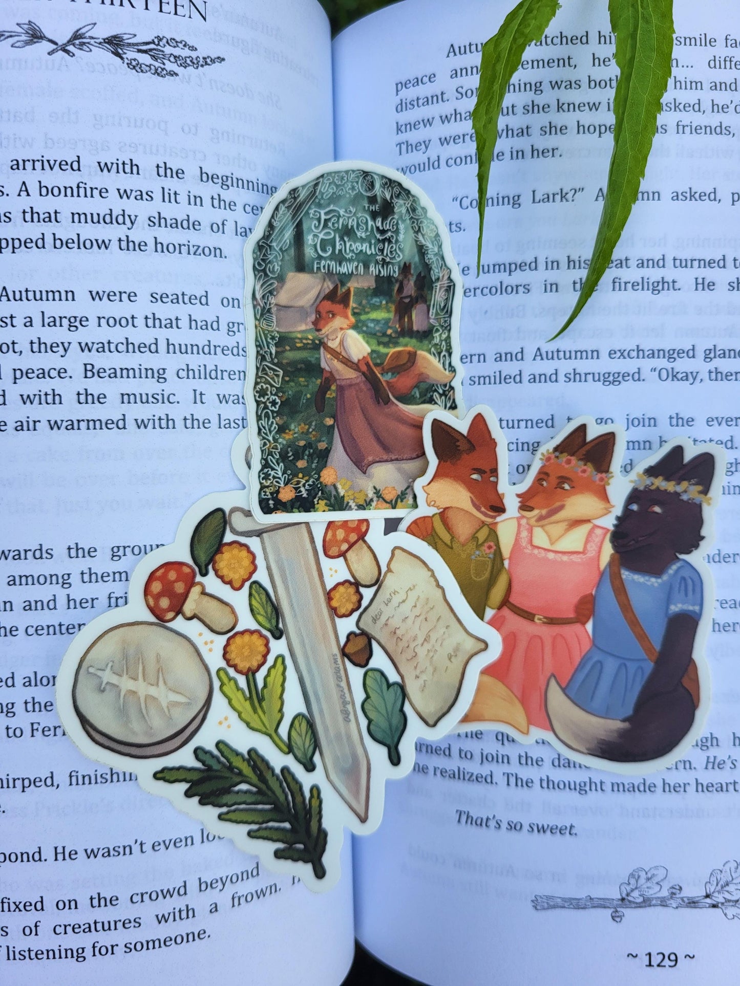 Fernhaven Rising sticker collection*pack of three stickers*book stickers*fox stickers*The Fernshade Chronicles stickers*handdrawn stickers