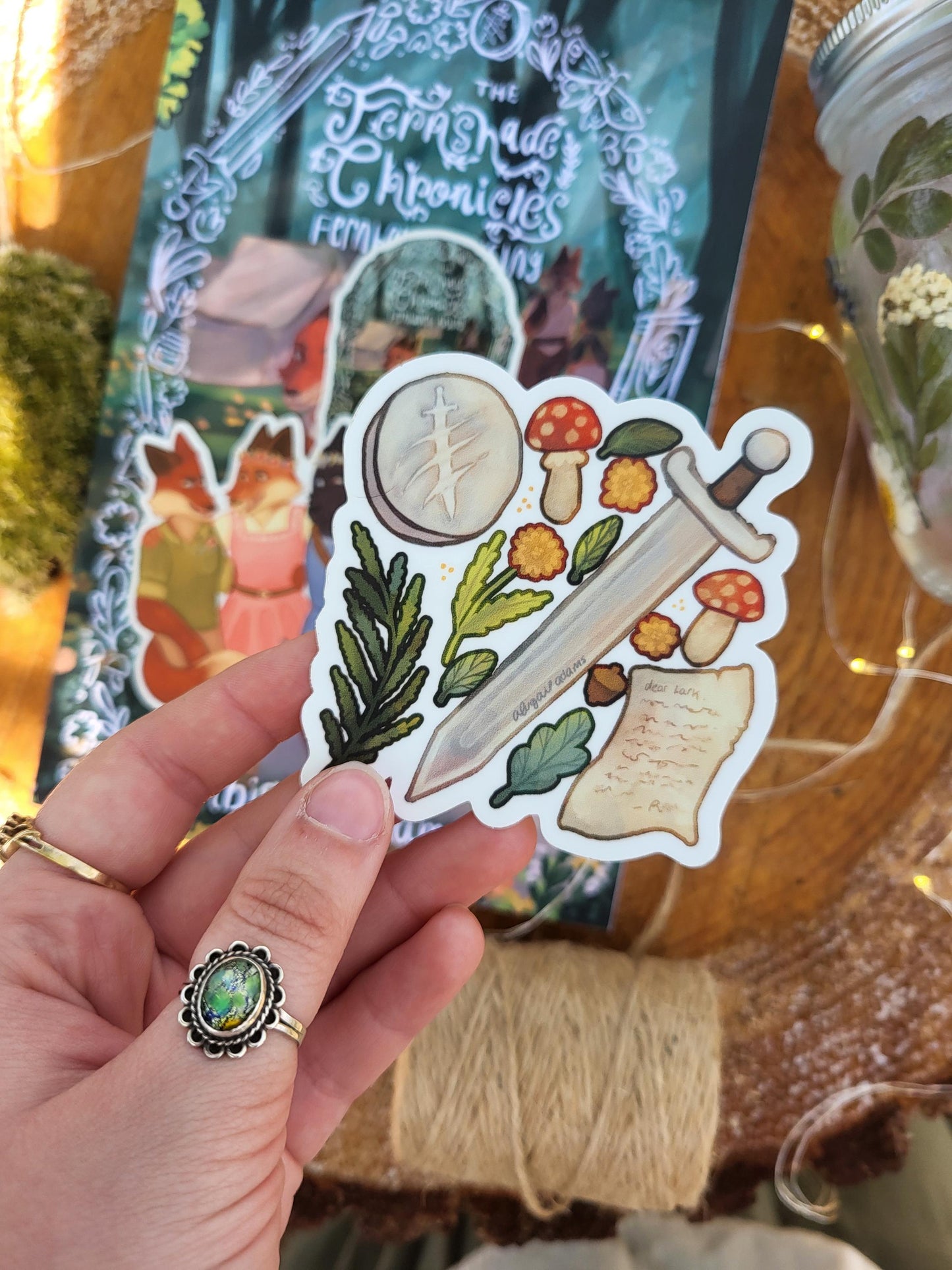 Fernhaven Rising sticker collection*pack of three stickers*book stickers*fox stickers*The Fernshade Chronicles stickers*handdrawn stickers